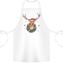 Oh Deer Its Christmas Funny Hunting Hunter Xmas Cotton Apron 100% Organic White
