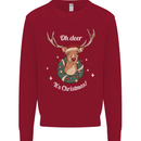 Oh Deer Its Christmas Funny Hunting Hunter Xmas Kids Sweatshirt Jumper Red
