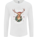 Oh Deer Its Christmas Funny Hunting Hunter Xmas Mens Long Sleeve T-Shirt White