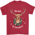Oh Deer Its Christmas Funny Hunting Hunter Xmas Mens T-Shirt 100% Cotton Red