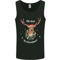 Oh Deer Its Christmas Funny Hunting Hunter Xmas Mens Vest Tank Top Black