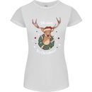 Oh Deer Its Christmas Funny Hunting Hunter Xmas Womens Petite Cut T-Shirt White