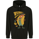Oktoberfest Hotdog Wurst Behaved Mens 80% Cotton Hoodie Black