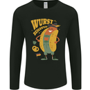 Oktoberfest Hotdog Wurst Behaved Mens Long Sleeve T-Shirt Black