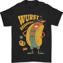 Oktoberfest Hotdog Wurst Behaved Mens T-Shirt 100% Cotton Black