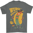 Oktoberfest Hotdog Wurst Behaved Mens T-Shirt 100% Cotton Charcoal