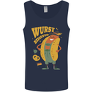 Oktoberfest Hotdog Wurst Behaved Mens Vest Tank Top Navy Blue
