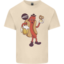 Oktoberfest Prost Hotdog Pretzel Beer Funny Mens Cotton T-Shirt Tee Top Natural