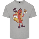 Oktoberfest Prost Hotdog Pretzel Beer Funny Mens Cotton T-Shirt Tee Top Sports Grey