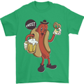 Oktoberfest Prost Hotdog Pretzel Beer Funny Mens T-Shirt 100% Cotton Irish Green