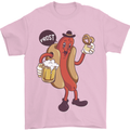 Oktoberfest Prost Hotdog Pretzel Beer Funny Mens T-Shirt 100% Cotton Light Pink