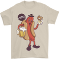 Oktoberfest Prost Hotdog Pretzel Beer Funny Mens T-Shirt 100% Cotton Sand