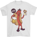Oktoberfest Prost Hotdog Pretzel Beer Funny Mens T-Shirt 100% Cotton White