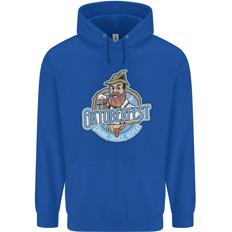 Oktoberfest Repeat Childrens Kids Hoodie Royal Blue