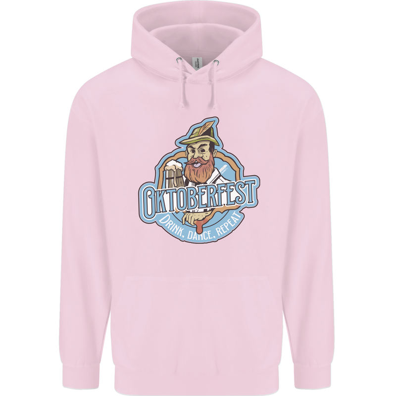 Oktoberfest Repeat Mens 80% Cotton Hoodie Light Pink