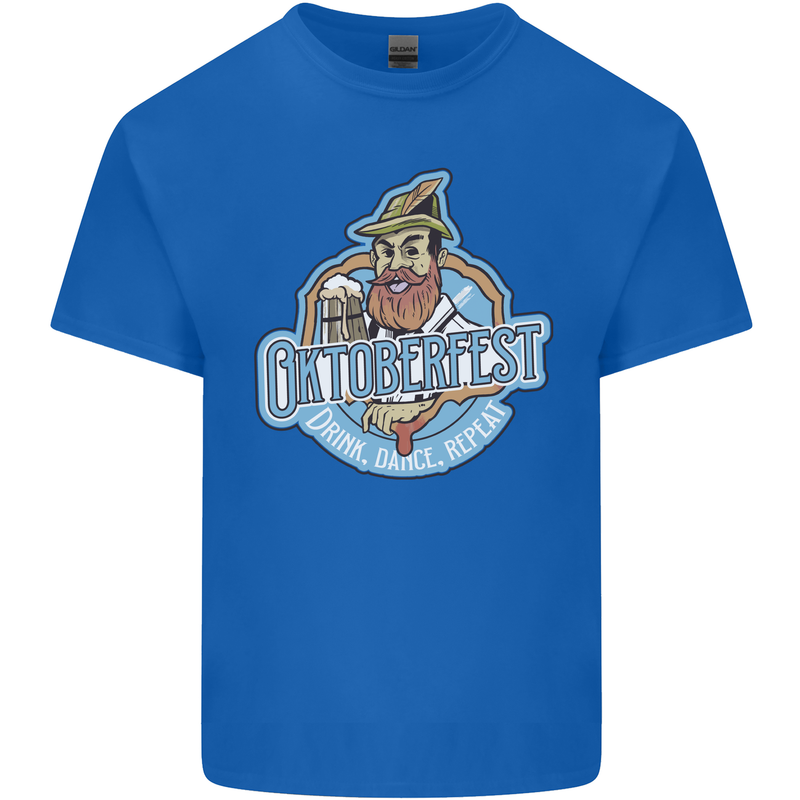 Oktoberfest Repeat Mens Cotton T-Shirt Tee Top Royal Blue