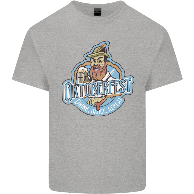 Oktoberfest Repeat Mens Cotton T-Shirt Tee Top Sports Grey