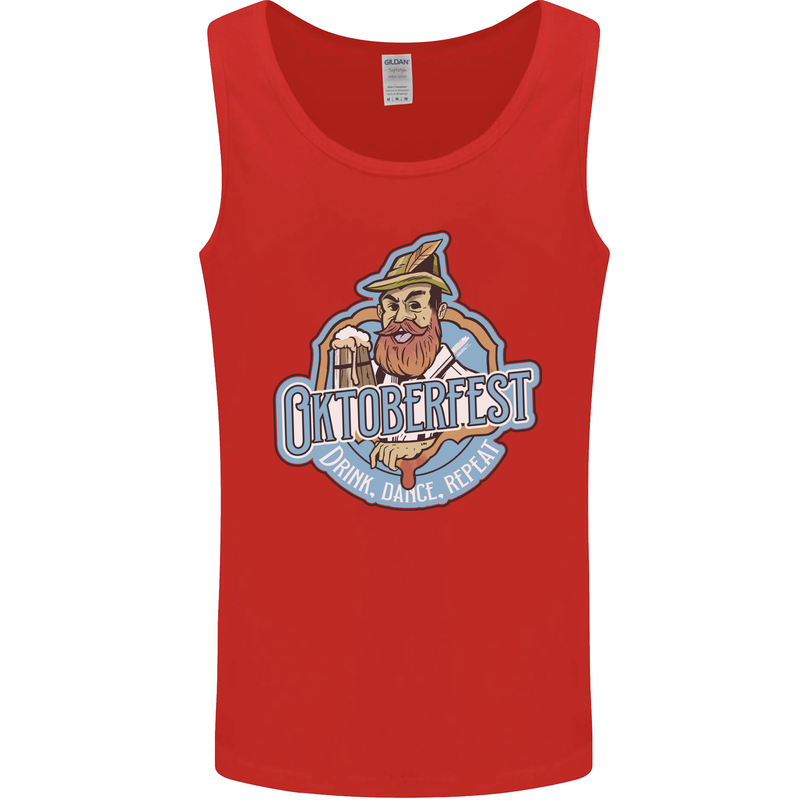 Oktoberfest Repeat Mens Vest Tank Top Red