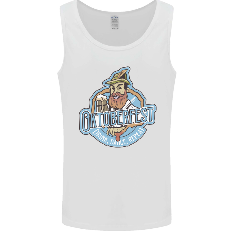 Oktoberfest Repeat Mens Vest Tank Top White