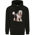 Old English Sheepdog Dog Mens 80% Cotton Hoodie Black