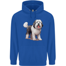 Old English Sheepdog Dog Mens 80% Cotton Hoodie Royal Blue