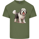 Old English Sheepdog Dog Mens Cotton T-Shirt Tee Top Military Green
