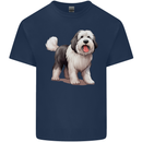 Old English Sheepdog Dog Mens Cotton T-Shirt Tee Top Navy Blue