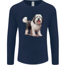 Old English Sheepdog Dog Mens Long Sleeve T-Shirt Navy Blue