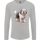 Old English Sheepdog Dog Mens Long Sleeve T-Shirt Sports Grey