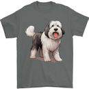 Old English Sheepdog Dog Mens T-Shirt 100% Cotton Charcoal