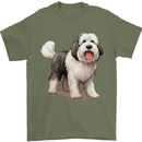 Old English Sheepdog Dog Mens T-Shirt 100% Cotton Military Green