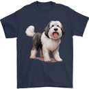 Old English Sheepdog Dog Mens T-Shirt 100% Cotton Navy Blue