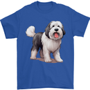 Old English Sheepdog Dog Mens T-Shirt 100% Cotton Royal Blue