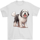 Old English Sheepdog Dog Mens T-Shirt 100% Cotton White
