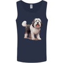 Old English Sheepdog Dog Mens Vest Tank Top Navy Blue