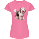 Old English Sheepdog Dog Womens Petite Cut T-Shirt Azalea