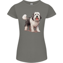 Old English Sheepdog Dog Womens Petite Cut T-Shirt Charcoal