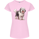 Old English Sheepdog Dog Womens Petite Cut T-Shirt Light Pink