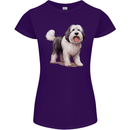 Old English Sheepdog Dog Womens Petite Cut T-Shirt Purple