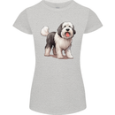 Old English Sheepdog Dog Womens Petite Cut T-Shirt Sports Grey