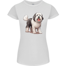 Old English Sheepdog Dog Womens Petite Cut T-Shirt White