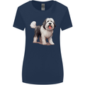 Old English Sheepdog Dog Womens Wider Cut T-Shirt Navy Blue