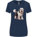 Old English Sheepdog Dog Womens Wider Cut T-Shirt Navy Blue