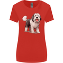 Old English Sheepdog Dog Womens Wider Cut T-Shirt Red