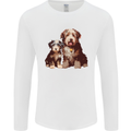 Old English Sheepdog & Puppy Dogs Mens Long Sleeve T-Shirt White