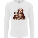 Old English Sheepdog & Puppy Dogs Mens Long Sleeve T-Shirt White