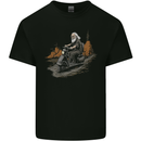 Old School Scooter Rider Moped Man Kids T-Shirt Childrens Black