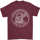 One American Dollar Coin Money Cash USA Mens T-Shirt 100% Cotton Maroon