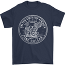 One American Dollar Coin Money Cash USA Mens T-Shirt 100% Cotton Navy Blue