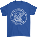 One American Dollar Coin Money Cash USA Mens T-Shirt 100% Cotton Royal Blue